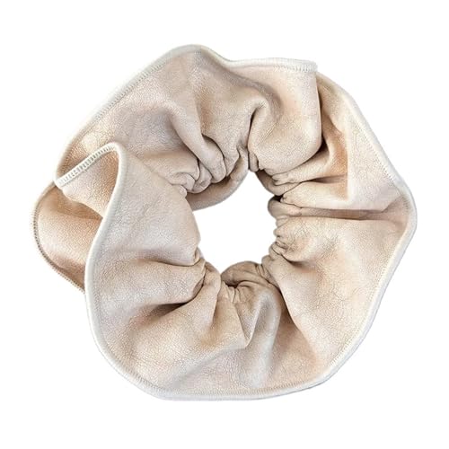 Haarschmuck Retro Weiches Leder Doppelschicht Haargummis Stirnband Damen Temperament Kopf Seil Gummiband Weiblicher Herbst Winter Kopfschmuck(A) von GSXLZ