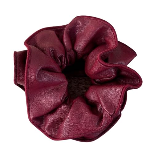 Haarschmuck Retro Weiches Leder Doppelschicht Haargummis Stirnband Damen Temperament Kopf Seil Gummiband Weiblicher Herbst Winter Kopfschmuck(B) von GSXLZ