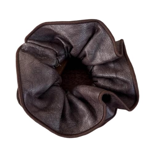 Haarschmuck Retro Weiches Leder Doppelschicht Haargummis Stirnband Damen Temperament Kopf Seil Gummiband Weiblicher Herbst Winter Kopfschmuck(C) von GSXLZ