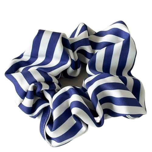 Haarschmuck Sommer Streifen Tuch elastische Haar Scrunchie for süße Mädchen einfache Stoff Haar Seil Haar Zubehör(Color1) von GSXLZ