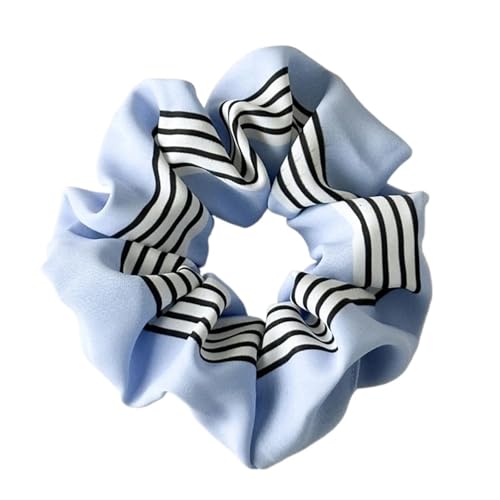 Haarschmuck Sommer Streifen Tuch elastische Haar Scrunchie for süße Mädchen einfache Stoff Haar Seil Haar Zubehör(Color5) von GSXLZ