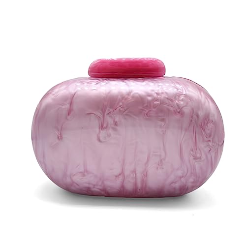 GSYPS Acryl Abend Clutch Tasche für Frauen Shell Form Schulter Crossbody Tasche Glitzer Marmor Geldbörse Handtasche, Pink von GSYPS