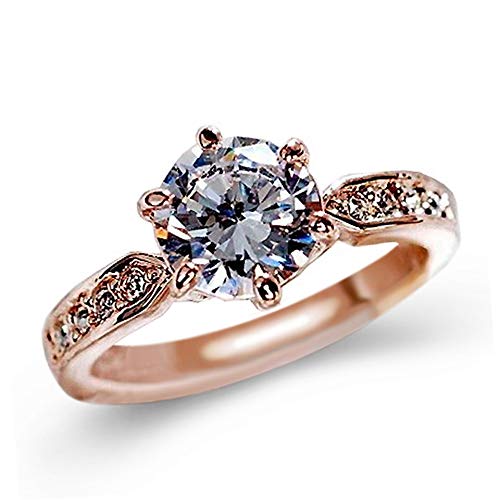 925 Sterling Silber 2 Carat VVS1 Simuliertes Diamant-Verlobungsring-Halo-Ringe für Jubiläums-/Engagement-/Partyschmuck für einstellbare Größe von Frauen 6-10 von GSZCCZS