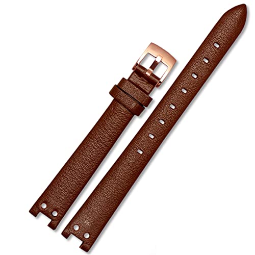 Echter Leder Uhrengurt für Anne Klein Watchband Notch Ak Girl Einfacher eleganter Gürtel kleines Zifferblatt Retro Uhren Band 12mm Weiß von GSZCCZS