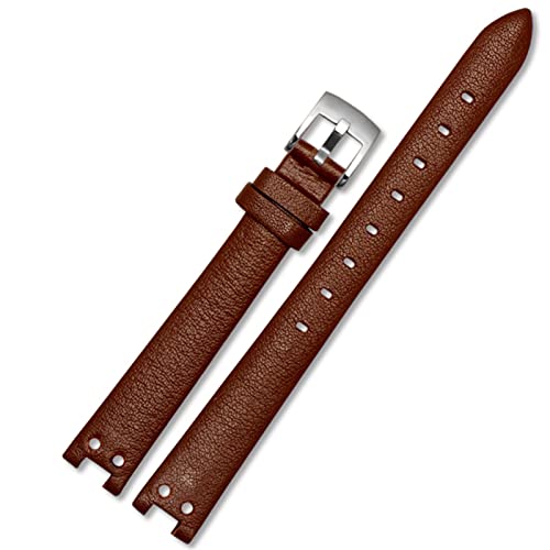 Echter Leder Uhrengurt für Anne Klein Watchband Notch Ak Girl Einfacher eleganter Gürtel kleines Zifferblatt Retro Uhren Band 12mm Weiß von GSZCCZS
