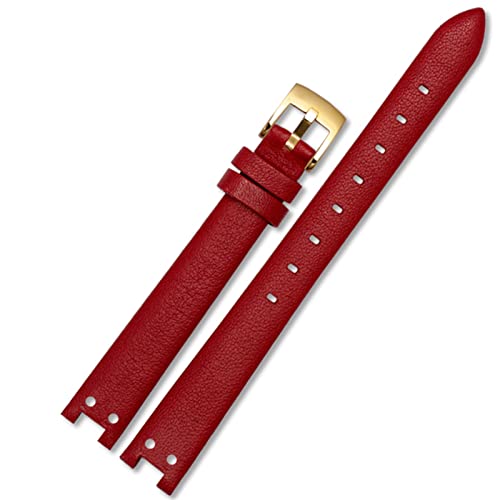 Echter Leder Uhrengurt für Anne Klein Watchband Notch Ak Girl Einfacher eleganter Gürtel kleines Zifferblatt Retro Uhren Band 12mm Weiß von GSZCCZS