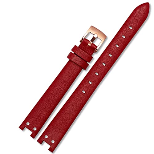 Echter Leder Uhrengurt für Anne Klein Watchband Notch Ak Girl Einfacher eleganter Gürtel kleines Zifferblatt Retro Uhren Band 12mm Weiß von GSZCCZS