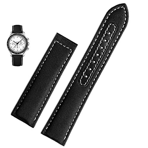 GSZCCZS 19mm 20mm Canvas Uhrengurt für Omega New Seamaster 300 Speedmaster AT150 Leder Nylon Watch Band Men Accessoires Blau Schwarz GSZCCZS 19mm 20mm Canvas Uhrengurt für Omega New Seamaster 300 Speedmaster AT150 Leder Nylon Watch Band Men Accessoires Blau Schwarz von GSZCCZS