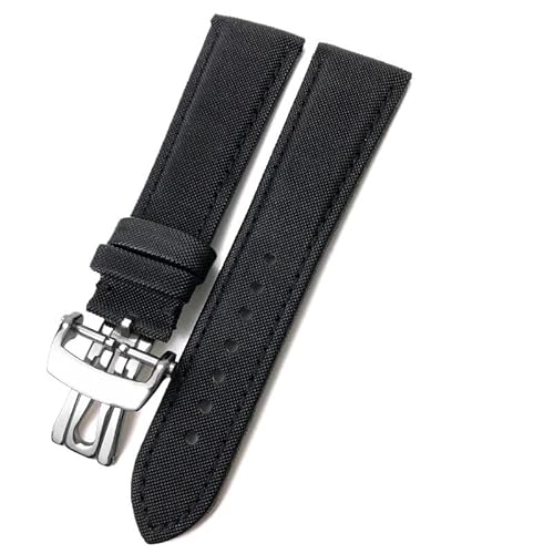 GSZCCZS 23mm hohe Dichte Leinwand Nylon Leder Uhren Band Special für fünfzig Faden 5000 5015 Gurt Schmetterlingsschnalle von GSZCCZS