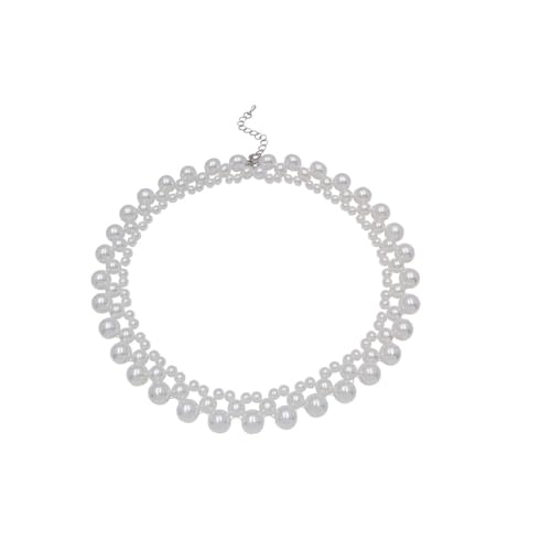GSZCCZS Boho Silber Perlen Halskette Braut Vintage Punk einfache Strasskette Halskette Kurzer einfacher Anhänger Pearl Shiny Choker Halskette für Frauen GSZCCZS Boho Silber Perlen Halskette Braut Vintage Punk einfache Strasskette Halskette Kurzer einfacher Anhänger Pearl Shiny Choker Halskette für Frauen von GSZCCZS
