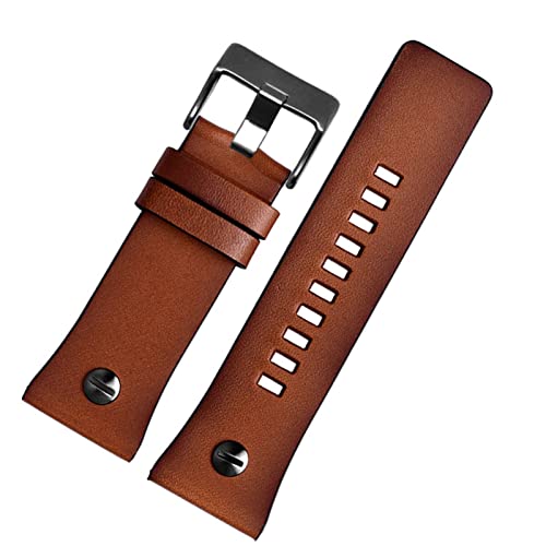 GSZCCZS Echtes Leder -Uhrband für Diesel Uhrengürtel DZ4476/4482 DZ7408 7406 4318 GETRAUM 22 24 26 mm großer Männer Armband Uhren Band von GSZCCZS