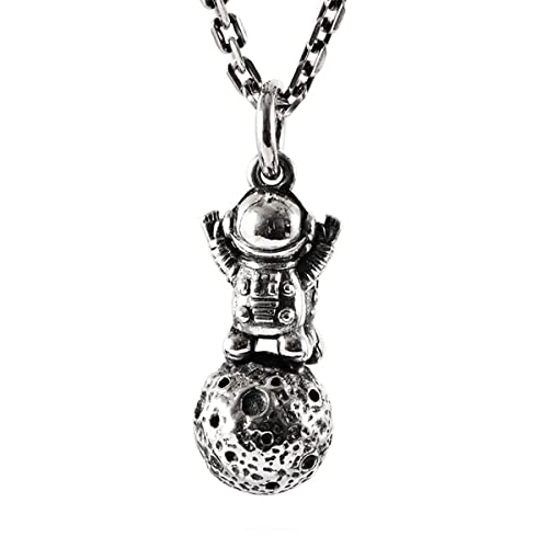 GSZCCZS Exquisites Schmuck, Anhänger Halsketten, Herren -Astronaut Mode Astronaut Anhänger Halskette + Kette 70 cm von GSZCCZS