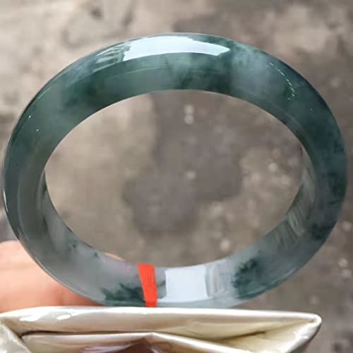 GSZCCZS Ice Floating Emerald Bangle Natural Myanmar Jadeite Bracelet Delicate Jade Woman Handring(60-61mm) von GSZCCZS