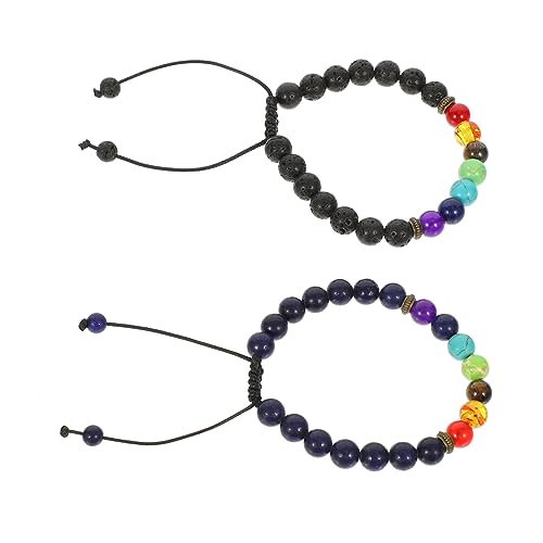 GSZCCZS Mädchen juwelier Männer Frauen Natursteinperlen Vulkan Lava-Felsarmband für Yoga-Meditation tragen resistente Accessoires von GSZCCZS