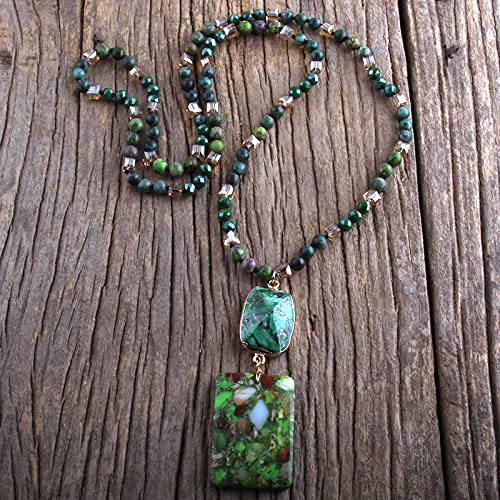 GSZCCZS Modeschmuck Natursteine Kristall Stein knotted halb kostbar Stein Boho Multi -Anhänger Halskette Frauen Geschenk GSZCCZS Modeschmuck Natursteine Kristall Stein knotted halb kostbar Stein Boho Multi -Anhänger Halskette Frauen Geschenk von GSZCCZS