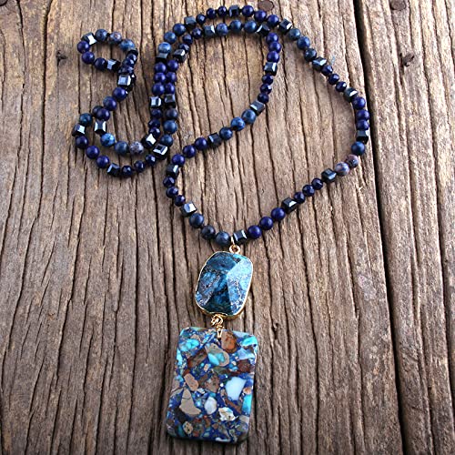 GSZCCZS Modeschmuck Natursteine Kristall Stein knotted halb kostbar Stein Boho Multi -Anhänger Halskette Frauen Geschenk GSZCCZS Modeschmuck Natursteine Kristall Stein knotted halb kostbar Stein Boho Multi -Anhänger Halskette Frauen Geschenk von GSZCCZS