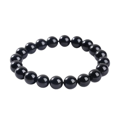 GSZCCZS Naturalstein 7A Schwarze Turmalin -Perlenarmbänder Frauen Kristalle Chakra Yoga Meditation Schmuck Schorl Strang Armreifen von GSZCCZS