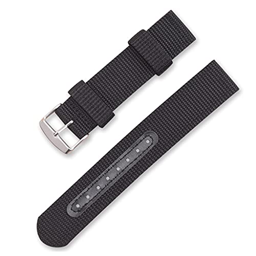 GSZCCZS Nylon Canvas Watch Band Outdoor Sportsgurt 18mm 20mm 22 mm 24mm Uhrenbandstahl Metallnadel-Schnalle-Uhr-Accessoires (Fünf-Punkte-Patch-Patch-Stern 4,18 mm) von GSZCCZS