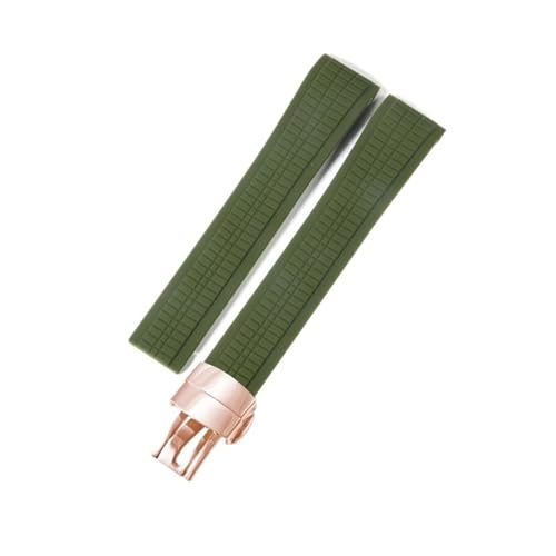 GSZCCZS Silikon Uhrengurt für Silikon Uhrengurt Herren Granate 5164 5167 Original schwarzer Sportgummi -Uhrband 21mm von GSZCCZS