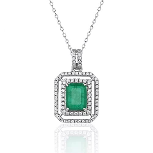 GSZCCZS Synthetic Smaragd Brautheizkette Halskette funkelnde Carbon Diamond Frauen Party feiner Schmuck von GSZCCZS
