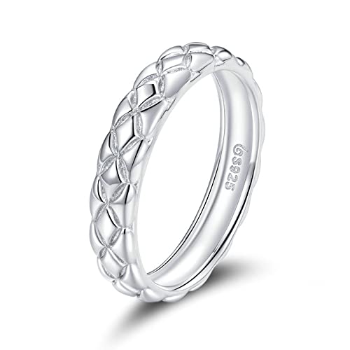 GSZCCZS Texturringfinger Ringe für Frauen Ehering Fine Schmuck Weihnachten von GSZCCZS