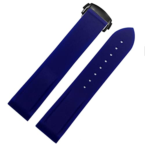GSZCCZS Wasserdichtes Silikon-Uhrenarmband für Omega Comas Strap Meidus Rudder Rave Ratch Strap, 22 mm, Fresh Blue-Black, 20mm GSZCCZS Wasserdichtes Silikon-Uhrenarmband für Omega Comas Strap Meidus Rudder Rave Ratch Strap, 22 mm, Fresh Blue-Black, 20mm von GSZCCZS