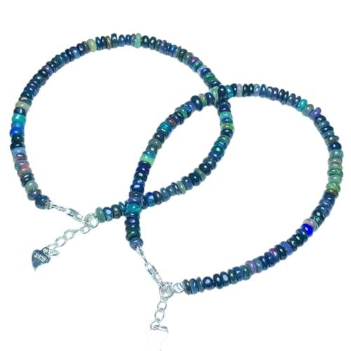NEU 2026 1 PC Fengbaowu Natural Black Opal Kettenarmband Heisi Perlen 925 Sterling Silber Fashion Schmuck Geschenk für Frauen Dekoration Luxus mit Ihnen Accessoires Trendy Beste von GSZCCZS