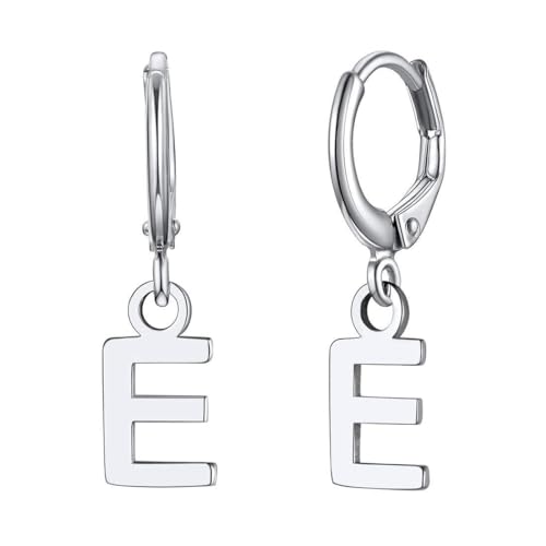 Plattierte Reifenohrringe für Frauen Dangle -Reifen Ohrringe Alphabet Buchstaben Ohrringe plattiert Ohrring für Weihnachtsgeschenke von GSZCCZS