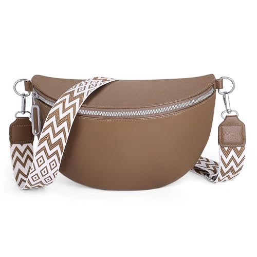 GSenhui Bauchtasche Damen Leder Crossbody Bag Damen Bauchtasche Breiter Gurt mit Reißverschluss,Umhängetasche Schwarz für Reisen Einkaufen GSenhui Bauchtasche Damen Leder Crossbody Bag Damen Bauchtasche Breiter Gurt mit Reißverschluss,Umhängetasche Schwarz für Reisen Einkaufen von GSenhui