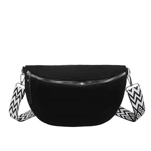 GSenhui Bauchtasche Damen Wildleder Umhängetasche Crossbody Bag Breite Schultergurte,Handgemachte Gürteltasche mit Reißverschluss Bodybag Schwarz GSenhui Bauchtasche Damen Wildleder Umhängetasche Crossbody Bag Breite Schultergurte,Handgemachte Gürteltasche mit Reißverschluss Bodybag Schwarz von GSenhui