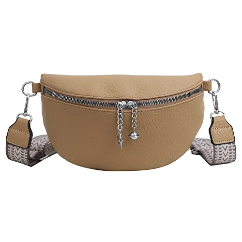 GSenhui Bauchtasche für Damen,Halbmond Umhängetaschen Damen Klein Breiter Gurt Crossbody Tasche mit Breitem Schultergurt Frauen von GSenhui