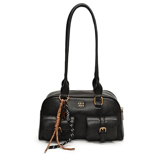 GSenhui Boston Handtasche Damen Retro Tragetasche Frauen Vintage Umhängetasche mit Mehreren Taschen, PU Leder Schultertasche Wasserdicht Henkeltasche für Schule Arbeit von GSenhui
