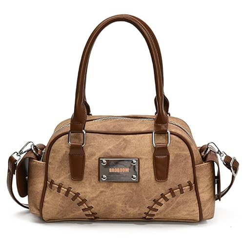 GSenhui Boston Tragetasche Damen Wildlederimitat Handtasche Vintage Umhängetasche mit Oberer Griff, Klein Schultertasche Tote Bag Handbags for Reisen Arbeit von GSenhui