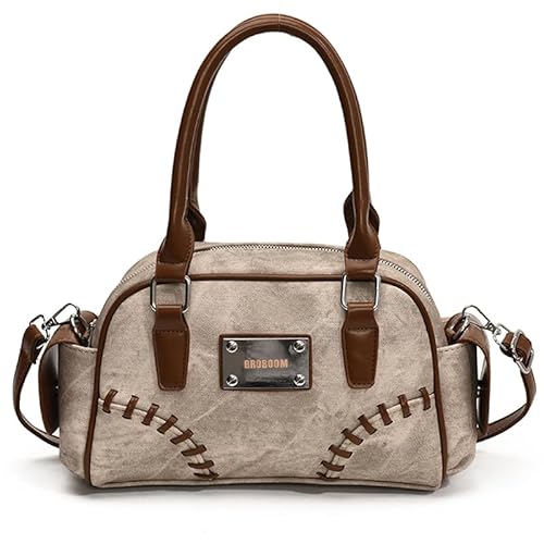 GSenhui Boston Tragetasche Damen Wildlederimitat Handtasche Vintage Umhängetasche mit Oberer Griff, Klein Schultertasche Tote Bag Handbags for Reisen Arbeit von GSenhui