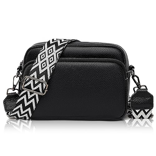 GSenhui Crossbody Bag Damen Gesteppte Umhängetasche,Moderne Taschen mit 3 Abteil, Kleine Umhängetaschen Abnehmbarem Schultergurt für Frauen von GSenhui