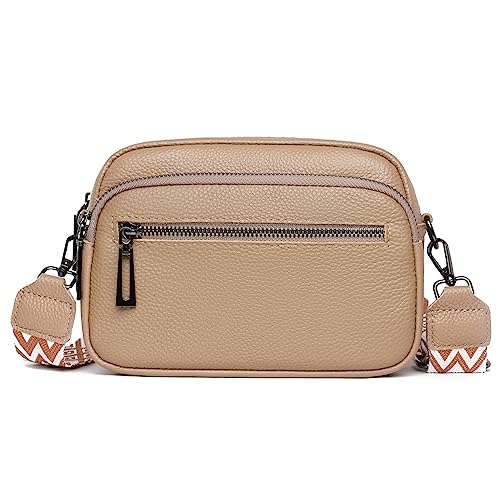 GSenhui Crossbody Tasche Damen Moderne Taschen mit Breitem Schultergurt Handy Umhängetasche Handtaschen Bauchtasche Kleine Umhängetaschen für Damen mit 3 Fächern von GSenhui