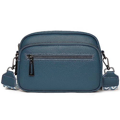 GSenhui Crossbody Tasche Damen Moderne Taschen mit Breitem Schultergurt Handy Umhängetasche Handtaschen Bauchtasche Kleine Umhängetaschen für Damen mit 3 Fächern von GSenhui