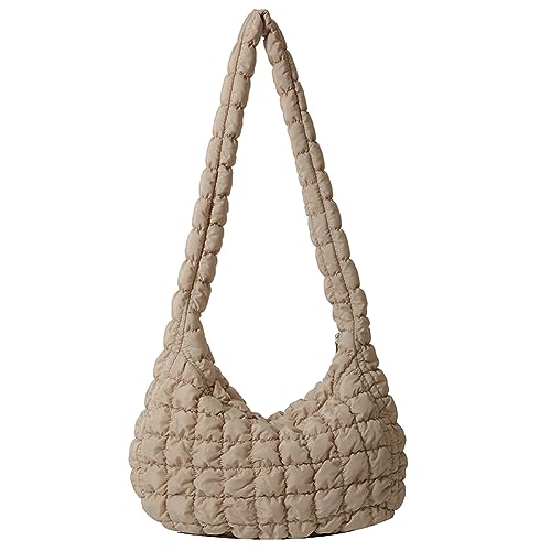 GSenhui Gesteppte Handtasche Damen Größer Tragetasche Bubble Cloud Pleatd Bag Umhängetasche Flauschige Taschen mit Reißverschluss Knödel Quilted Bag Frauen von GSenhui