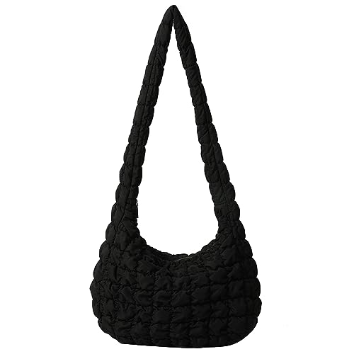 GSenhui Gesteppte Handtasche Damen Größer Tragetasche Bubble Cloud Pleatd Bag Umhängetasche Flauschige Taschen mit Reißverschluss Knödel Quilted Bag Frauen von GSenhui