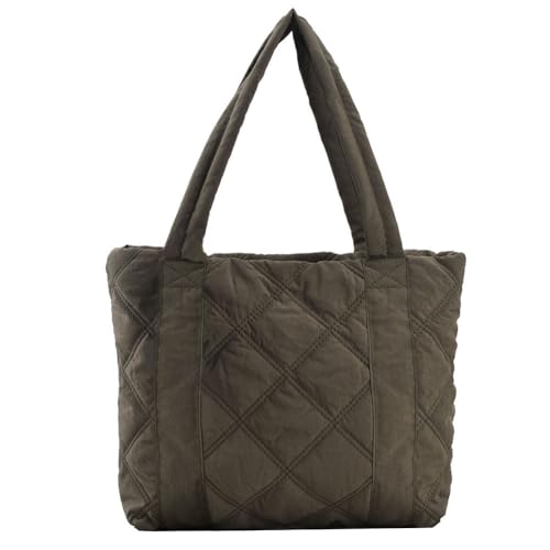 GSenhui Gesteppte Umhängetasche Damen Puffy Tote Bag Einfarbig Baumwolle Tragetasche Hobo Handtasche Shopper Puffy Quadratische Tasche Puffer Bag Winter Frauen von GSenhui