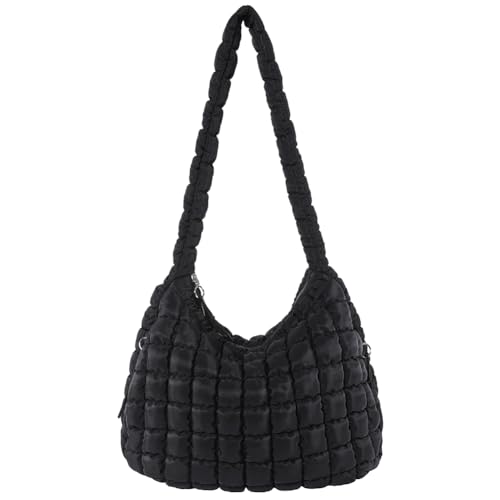 GSenhui Gesteppte Umhängetasche Puffer Tote Bag Einfarbig Puffy Crossbody Bag Quilted Bag Stepptasche Damen Shopper Leicht Gesteppte Tragetasche für Damen Puffy Shoulder Bag von GSenhui