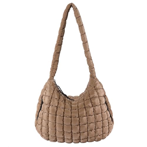 GSenhui Gesteppte Umhängetasche Puffer Tote Bag Einfarbig Puffy Crossbody Bag Quilted Bag Stepptasche Damen Shopper Leicht Gesteppte Tragetasche für Damen Puffy Shoulder Bag von GSenhui