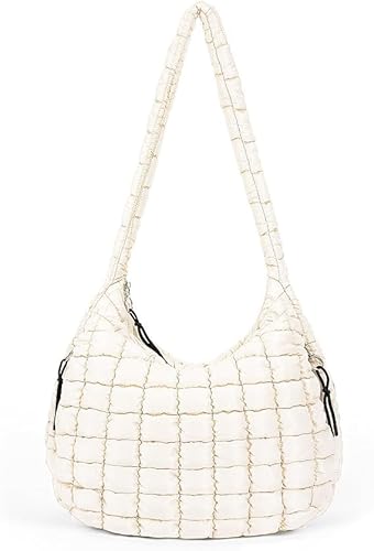 GSenhui Gesteppte Umhängetasche Puffer Tote Einfarbig Puffy Crossbody Quilted Stepptasche Damen Shopper Leicht Gesteppte Tragetasche für Damen Puffy Shoulder von GSenhui