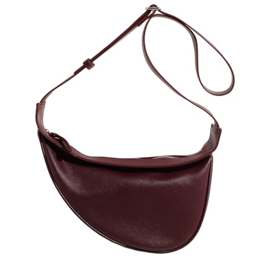 GSenhui Halbmond Tasche Handtasche Hobo Schultertasche PU Leder Moon Bag Damen mit Reißverschluss und Verstellbarer Schultergurt Unterarmtasche für Frauen Einkaufen Reisen von GSenhui