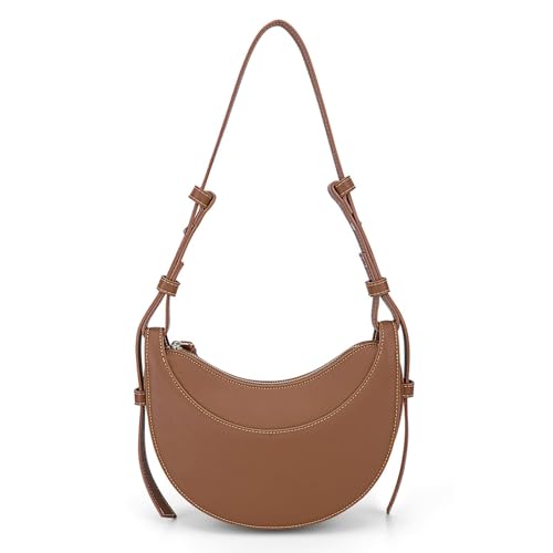 GSenhui Halbmond Tasche Kunstleder Schultertasche Damen Hobo Bag Knödeltasche Handtasche Damen Umhängetasche Crossbody Bag Moon Bag Crossbag mit 2 Schultergurten Mädchen von GSenhui