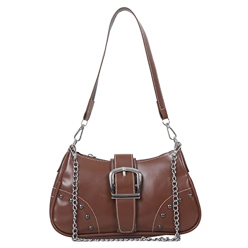 GSenhui Handtasche Damen Umhängetasche Klein Leder y2k Pailletten Schultertasche 90s Tasche Hobo Bag Clutch Geldbörse Coole Heißes Mädchen Unterarmtasche für Frauen Teenager von GSenhui