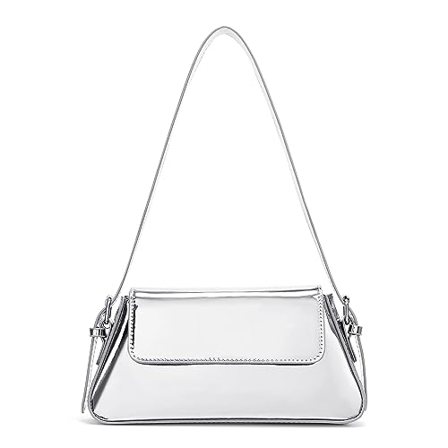 GSenhui Handtasche Klein Silber Abendtasche Clutch Umhängetasche PU Leder für Party von GSenhui