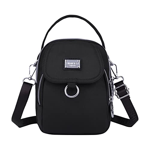 GSenhui Handy Crossbody Bag Damen Einfarbig Handytasche Mini Umhängetasche Damen Nylon-Geldbörse mit Vielen Fächern Henkeltaschen Handbag für frauen von GSenhui