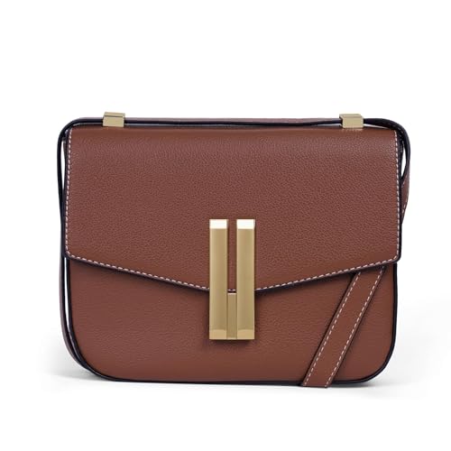 GSenhui Klein Umhängetasche Crossbody Bag Damen Leder Kleine Schultertasche Einfarbig Handtasche Damen Handy Umhängetaschen Quadratische Flap Square Bag Schwarz von GSenhui