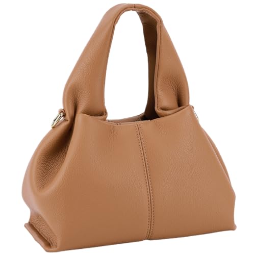 GSenhui Kleine Handtasche Damen Schultertasche PU Leder Crossbody Bag Tote Bag Klein Dumpling Umhängetasche Hobo Bag Knödeltasche Elegant Henkeltasche für Einkaufen Geschenk Schwarz S-L von GSenhui